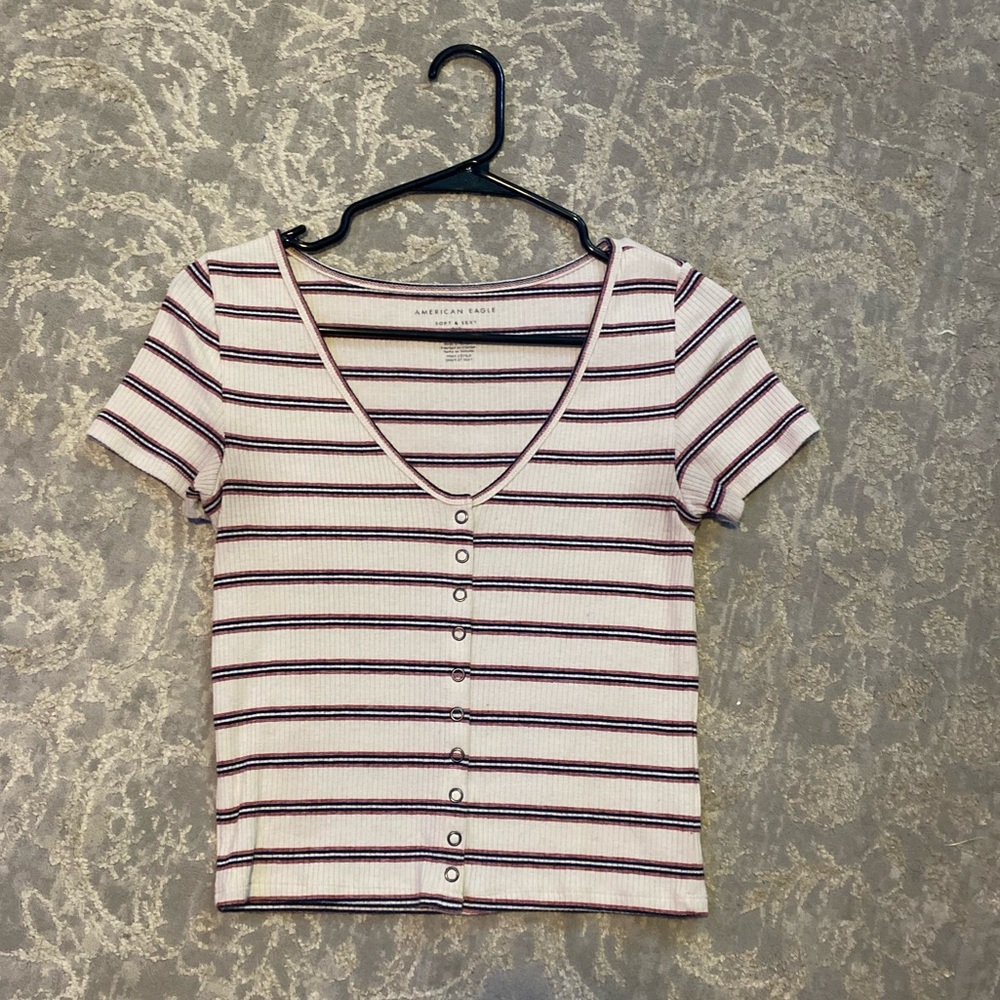 Button down crop top